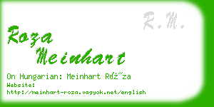 roza meinhart business card